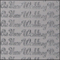 On Your Wedding Day, Silver Peel Off Stickers (1 sheet)