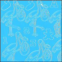 Stork & Bundle, Blue Peel Off Stickers (1 sheet)