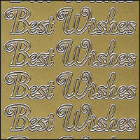 (image for) Best Wishes, Gold Peel Off Stickers (1 sheet)