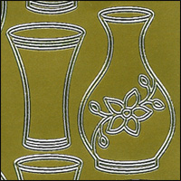 Vases + Urns, Gold Peel Off Stickers (1 sheet)