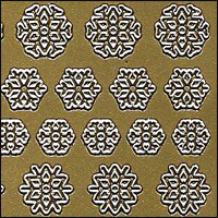 (image for) Christmas Snowflakes, Gold Peel Off Stickers (1 sheet)