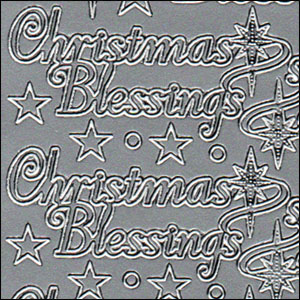 (image for) Christmas Blessings, Silver Peel Off Stickers (1 sheet)