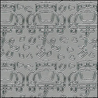 (image for) Wedding Cars, Silver Peel Off Stickers (1 sheet)