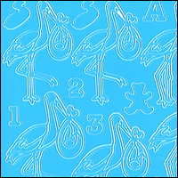 (image for) Stork & Bundle, Blue Peel Off Stickers (1 sheet)