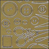 (image for) Craft, Stitch & Sew, Gold Peel Off Stickers (1 sheet)
