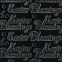 Easter Blessings, Black Peel Off Stickers (1 sheet)