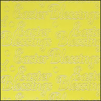 Easter Blessings, Yellow Peel Off Stickers (1 sheet)