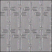 Small Crosses, Silver Peel Off Stickers (1 sheet)
