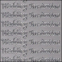 (image for) Wedding Invitation, Silver Peel Off Stickers (1 sheet)