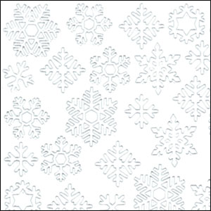 Christmas Snowflakes, White Peel Off Stickers (1 sheet)