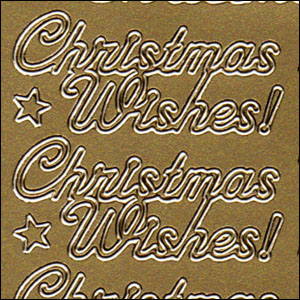 (image for) Christmas Wishes, Gold Peel Off Stickers (1 sheet)