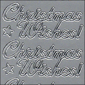 (image for) Christmas Wishes, Silver Peel Off Stickers (1 sheet)
