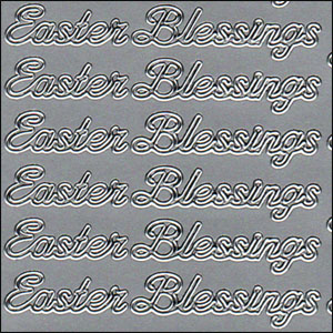 Easter Blessings, Silver Peel Off Stickers (1 sheet)