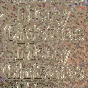 Merry Christmas, Holographic Silver Peel Off Stickers (1 sheet)