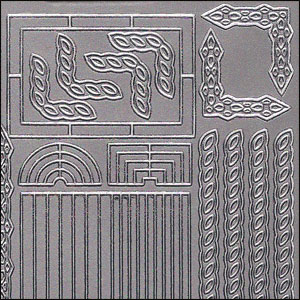(image for) Lines & Corners, Silver Peel Off Stickers (1 sheet)