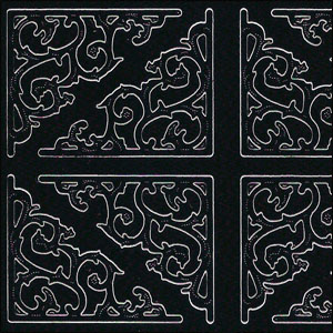 Decorative Corners, Black Peel Off Stickers (1 sheet)