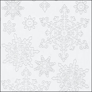 Mixed Christmas Snowflakes, White Peel Off Stickers (1 sheet)