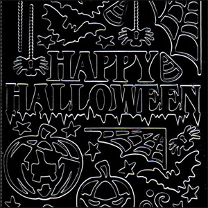 Halloween Images, Black Peel Off Stickers (1 sheet)