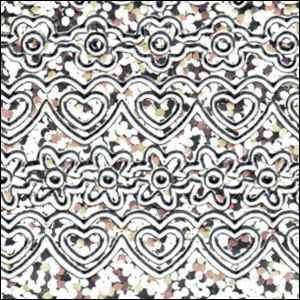 Mixed Borders, Silver Holograph Peel Off Stickers (1 sheet)