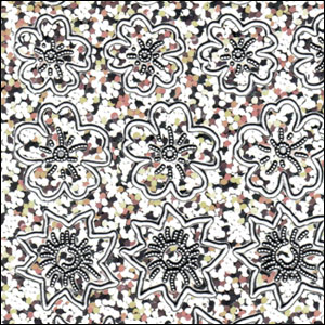 (image for) Various Flower Heads, Silver Holograph Peel Off Stickers (1 sheet)