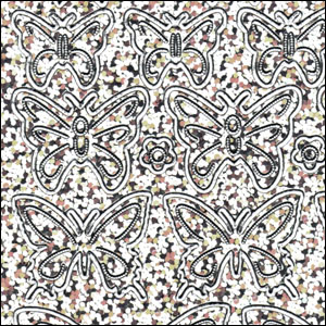 (image for) Butterflies, Silver Holograph Peel Off Stickers (1 sheet)