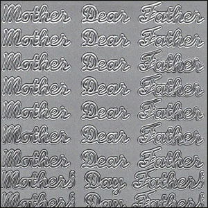(image for) Mother/Father & Brother/Sister, Silver Peel Off Stickers (1 sheet)