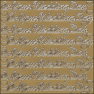 (image for) On Your Wedding Day, Gold Peel Off Stickers (1 sheet)