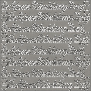 (image for) On Your Wedding Day, Silver Peel Off Stickers (1 sheet)