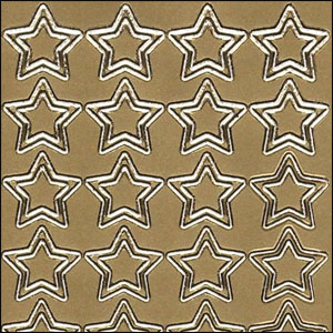 (image for) Small Nested Stars, Gold Peel Off Stickers (1 sheet)