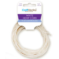 Natural Hemp Cord, White (8.2 Metres)