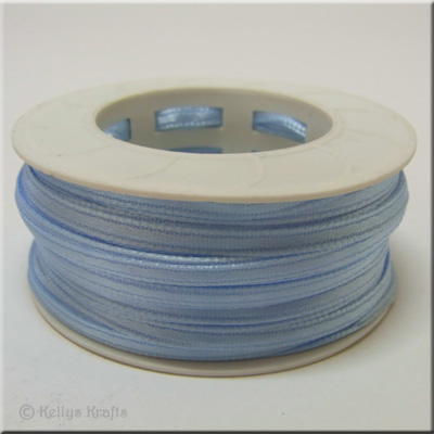 3mm Satin Ribbon, Pale Blue - 1 Roll x 50 Metres (RIB358)