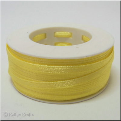3mm Satin Ribbon, Yellow - 1 Roll x 50 Metres (RIB365)
