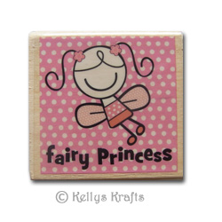 Wooden Mounted Rubber Stamp - Fairy Princess