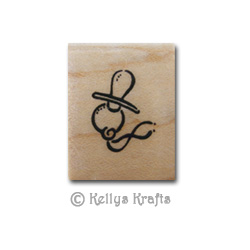 Wooden Mounted Rubber Stamp - Baby Dummy/Pacifier