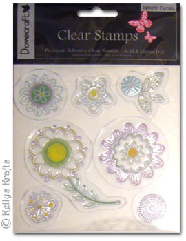 Large Clear Stamps - Simply Floral Flowers