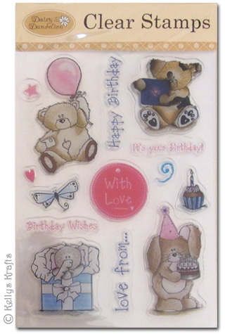 *Large Clear Stamps* - Daisy & Dandelion, Happy Birthday