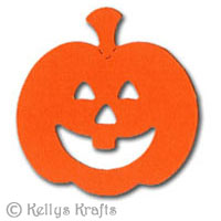 Orange Pumpkin (jack-o-lantern) Die Cut Shapes (Pack of 10) - Click Image to Close
