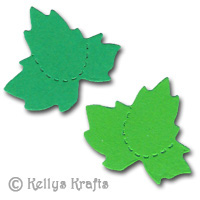 Leaf Trio Die Cut Shapes, Greens (Pack of 10)