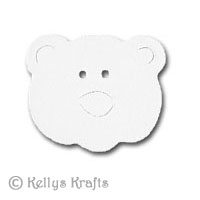 Teddy Bear Face Die Cut Shapes (Pack of 6) - Click Image to Close