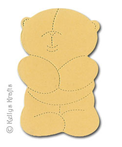 Cute & Cuddly Teddy Bear Die Cut Shapes, Caramel (Pack of 10)