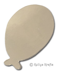 Oval Balloon Die Cut Shape, Silver (1 Piece) - Click Image to Close