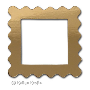 Wavy Frame Die Cut Shape, Gold Mirror Card (1 Piece)