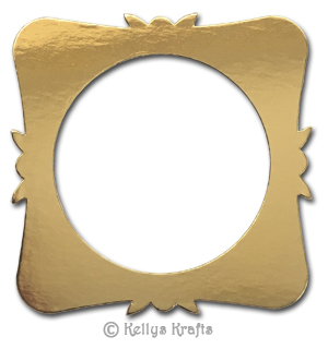 Fancy Frame Die Cut Shape, Gold Mirror Card (1 Piece)
