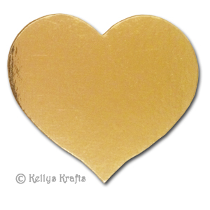 Heart Die Cut Shape, Gold Mirror Card (1 Piece)