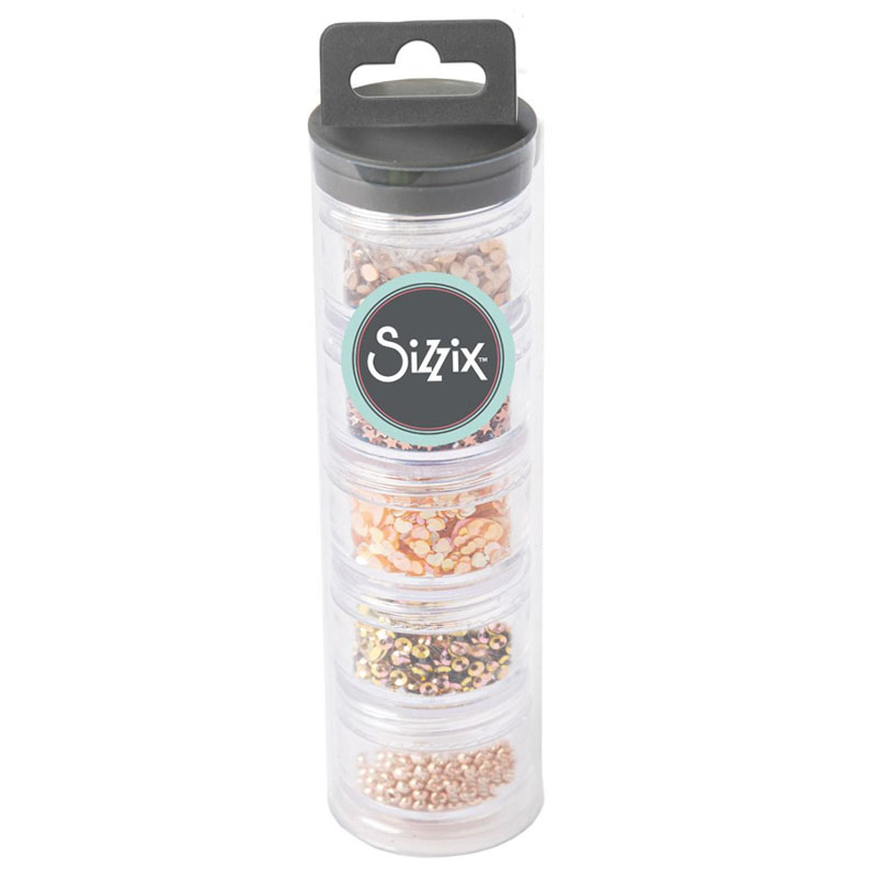 Sizzix Sequins & Beads, Rose Gold 5pk (663865)
