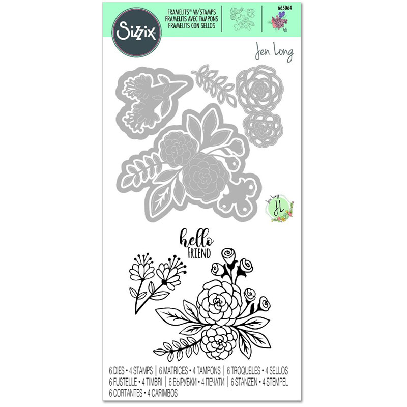 Sizzix Cutting Die & Stamp Set, Floral Bunch (665064)