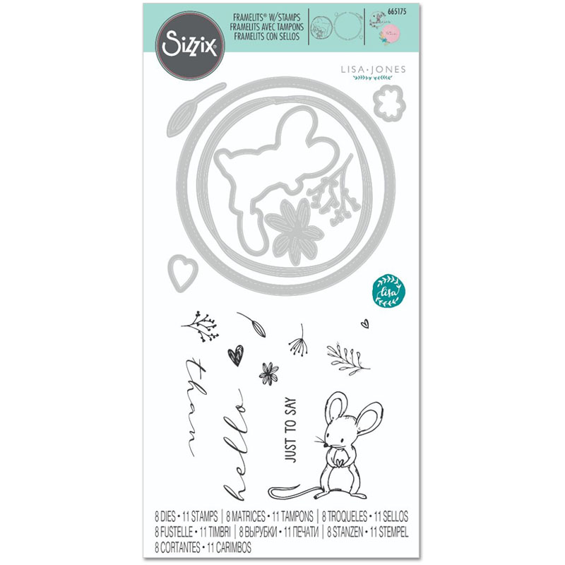 Sizzix Cutting Die & Stamp Set, Hello Mouse (665175)