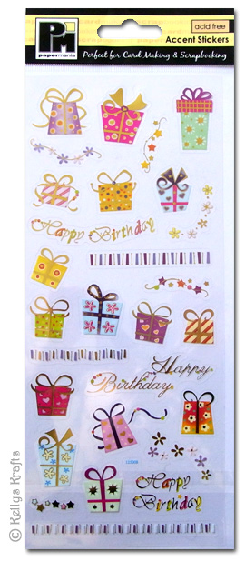Coloured Accent Stickers, Birthday Gifts/Presents (1 Sheet)