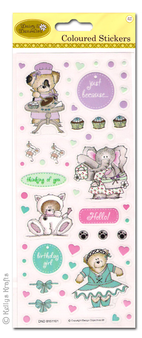 Coloured Stickers - Just Because, Female (1 Sheet)