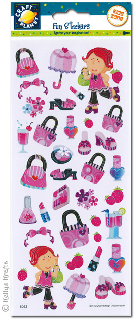 Fun Stickers, Pretty In Pink (1 Sheet)